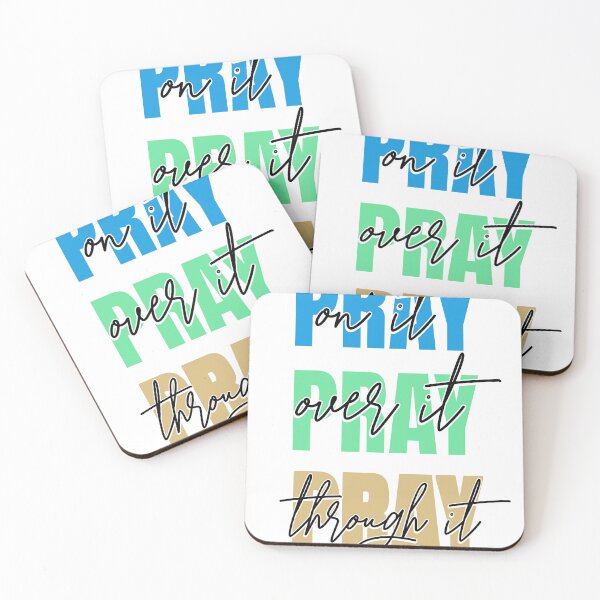 Item preview,  Pray On It, Over It, Through It – Inspirational Faith-Based Design designed and sold by Building60media.