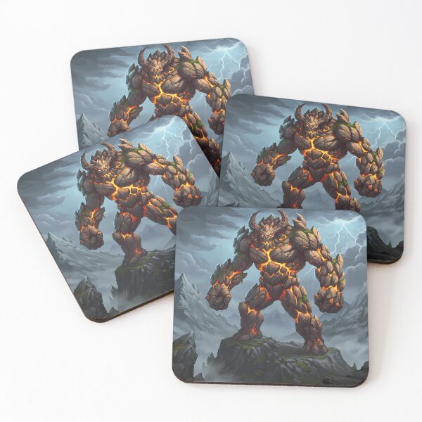 Item preview, Molten Earth Demon – Titan of Fire and Stone designed and sold by RiklawDesigns.