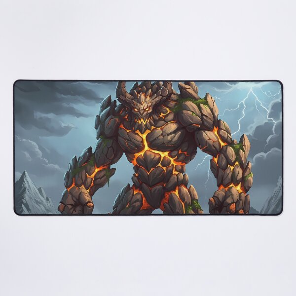 Item preview, Molten Earth Demon – Titan of Fire and Stone designed and sold by RiklawDesigns.