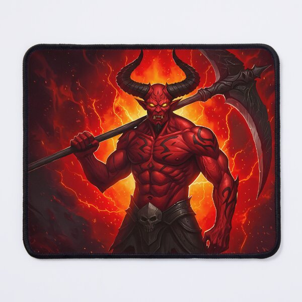 Item preview, Infernal Demon Warlord – Fiery Power Unleashed designed and sold by RiklawDesigns.