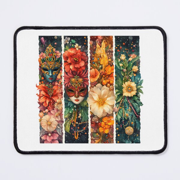 Item preview, Enchanting Mardi Gras Fantasy Watercolor - Celestial Carnival Art designed and sold by AnnDesignStudio.