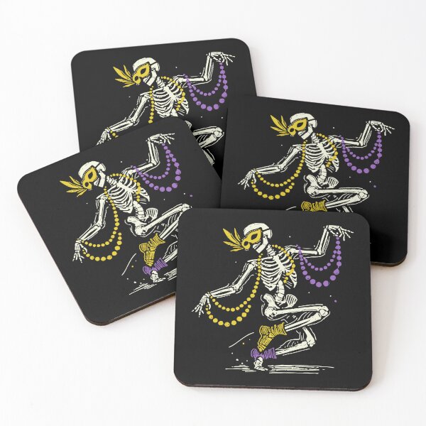 Item preview, Mardi Gras Skeleton Dance Beads Mask Fun designed and sold by LuminOrb.