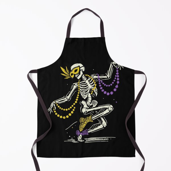 Item preview, Mardi Gras Skeleton Dance Beads Mask Fun designed and sold by LuminOrb.