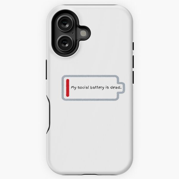 Item preview, My Social Battery is Dead designed and sold by PurpleOwlPrints.
