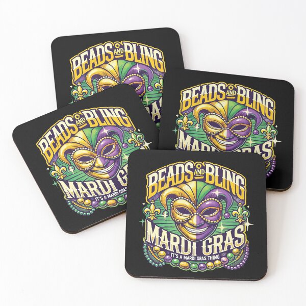 Item preview, Beads And Bling Mardi Gras Mask Extravaganza designed and sold by LuminOrb.