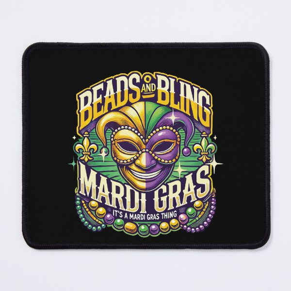 Item preview, Beads And Bling Mardi Gras Mask Extravaganza designed and sold by LuminOrb.