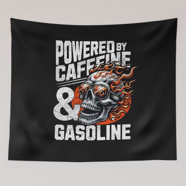 Item preview, Powered by Caffeine & Gasoline designed and sold by Belarte.shop.