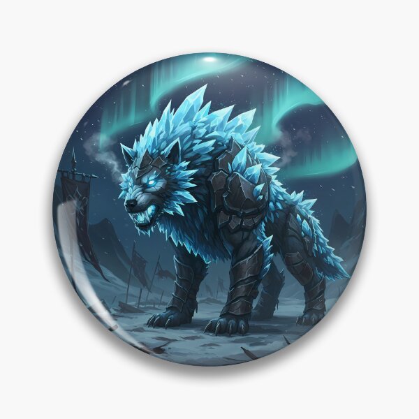 Artikelvorschau, Wilder Eiswolf mit Kristallglanz entworfen und verkauft von RiklawDesigns.
