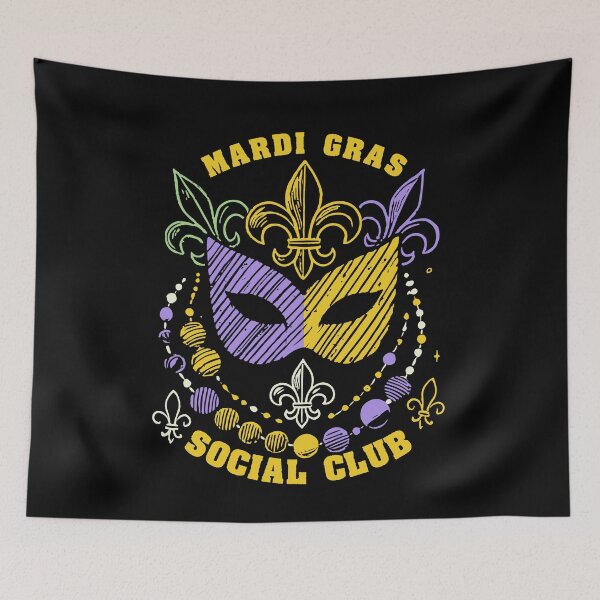Item preview, Mardi Gras Social Club Vintage Style Vibe designed and sold by LuminOrb.