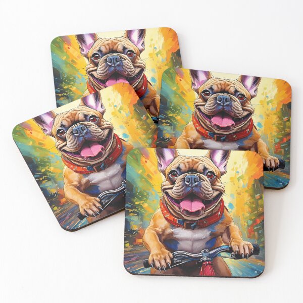 Item preview, Frenchie Bulldog Bike Riding designed and sold by Kspirit Designs.