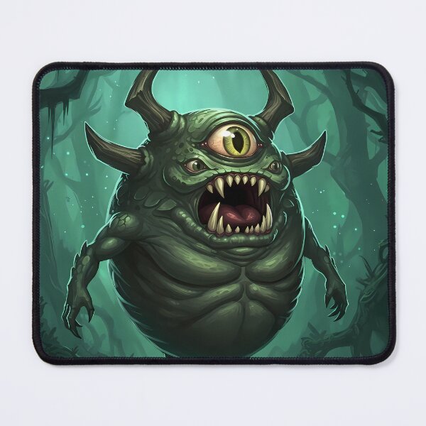 Item preview, Green Floating Monster with Sharp Teeth designed and sold by RiklawDesigns.