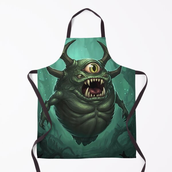 Item preview, Green Floating Monster with Sharp Teeth designed and sold by RiklawDesigns.