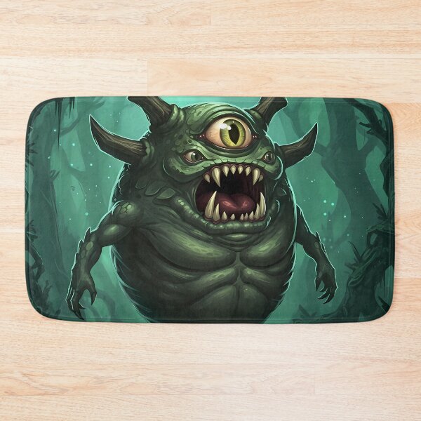 Item preview, Green Floating Monster with Sharp Teeth designed and sold by RiklawDesigns.