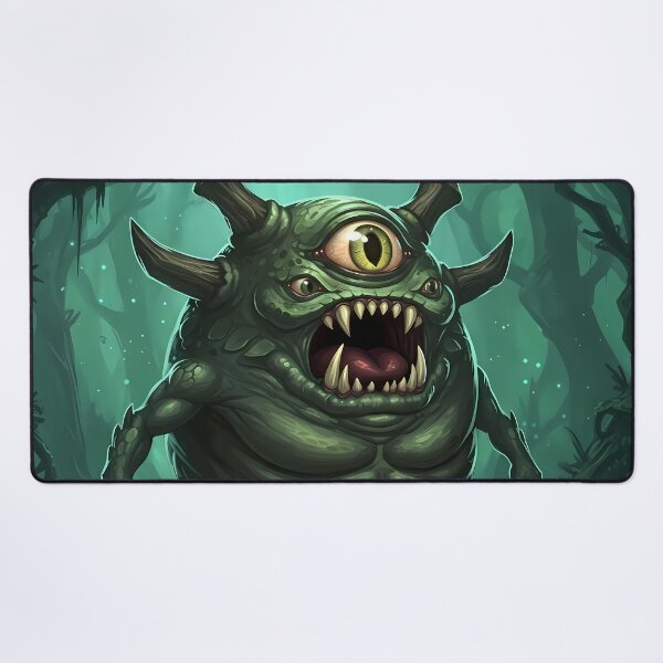 Item preview, Green Floating Monster with Sharp Teeth designed and sold by RiklawDesigns.