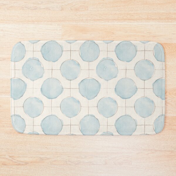 Item preview, Polka dot minimalist pattern. Pastel blue watercolor dots and pencil sketch grid. Retro pattern. Modern circles and dots pattern. designed and sold by helga-wigandt.