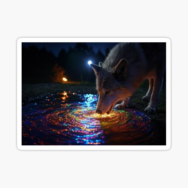 Artikel-Vorschau von Wolf Moon Pool 2, designt und verkauft von CozyManCreation.