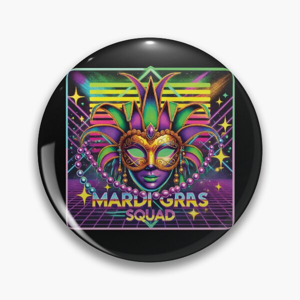 Item preview, Mardi Gras Squad Vibrant Masked Festival Fun designed and sold by LuminOrb.