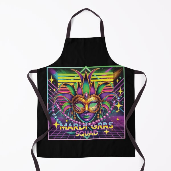 Item preview, Mardi Gras Squad Vibrant Masked Festival Fun designed and sold by LuminOrb.