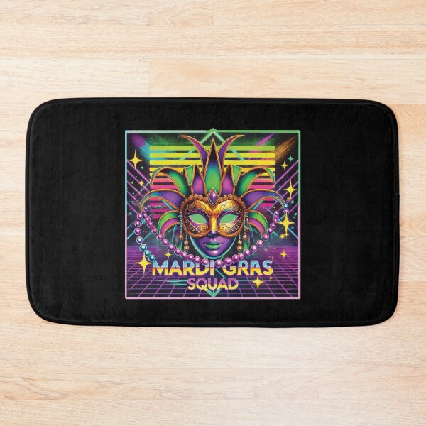 Item preview, Mardi Gras Squad Vibrant Masked Festival Fun designed and sold by LuminOrb.