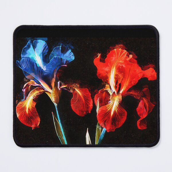 Item preview, red and blue irises, Art Inspirations designed and sold by Gabi.Media.