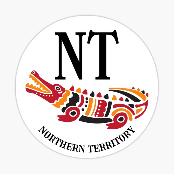 Vista previa del artículo con la obra «Cocodrilo del Territorio del Norte 2», diseñado y vendido por Top End Stickers.