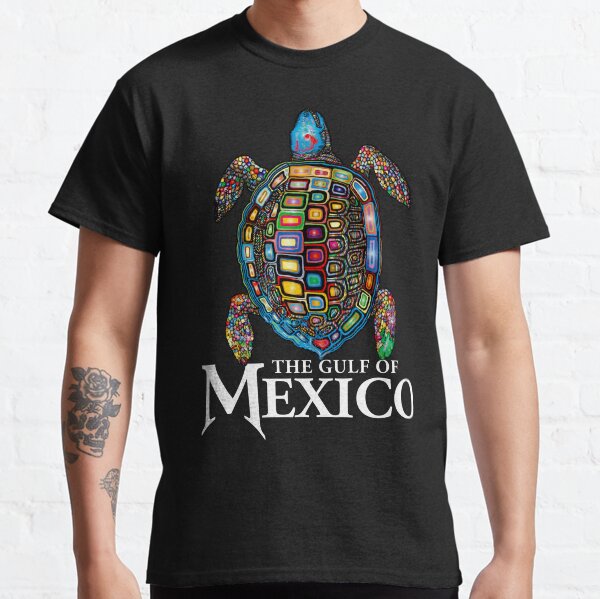 Vista previa del artículo con la obra «Gráfico Tortuga Marina Golfo de México Nunca Olvides Anti-Trump Golfo de América», diseñado y vendido por zptees.