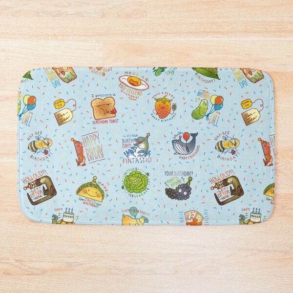 Item preview, Birthday Pun Confetti Pattern designed and sold by Squosh.