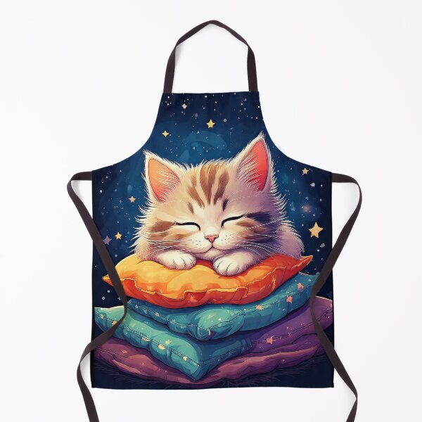 Item preview, Kitten Sleeping on Pillows designed and sold by Kspirit Designs.