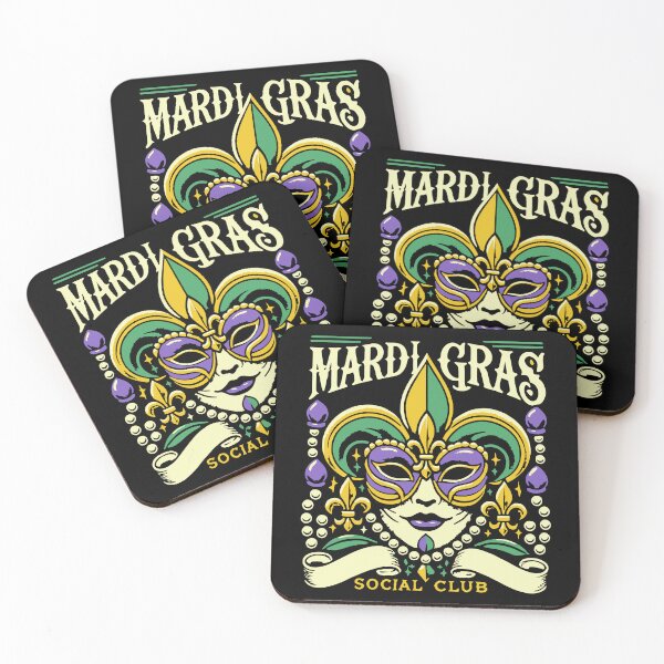 Item preview, Mardi Gras Social Club Mask Design designed and sold by LuminOrb.