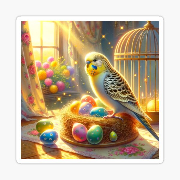 Item preview, Happy Easter with Mucki designed and sold by LegademaArt.