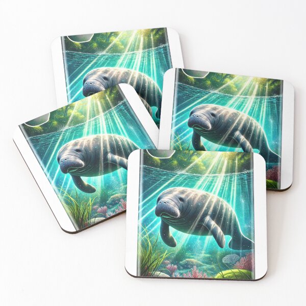 Item preview, Majestic Manatee in an Underwater Paradise designed and sold by IronCladArms.