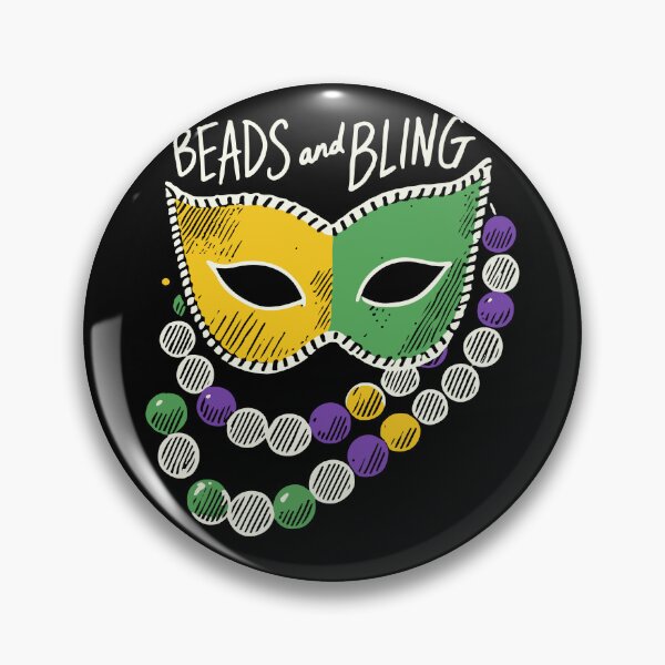 Item preview, Mardi Gras Beads And Bling Mask Festivity designed and sold by LuminOrb.