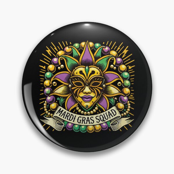 Item preview, Mardi Gras Squad Mask Beads Celebration designed and sold by LuminOrb.