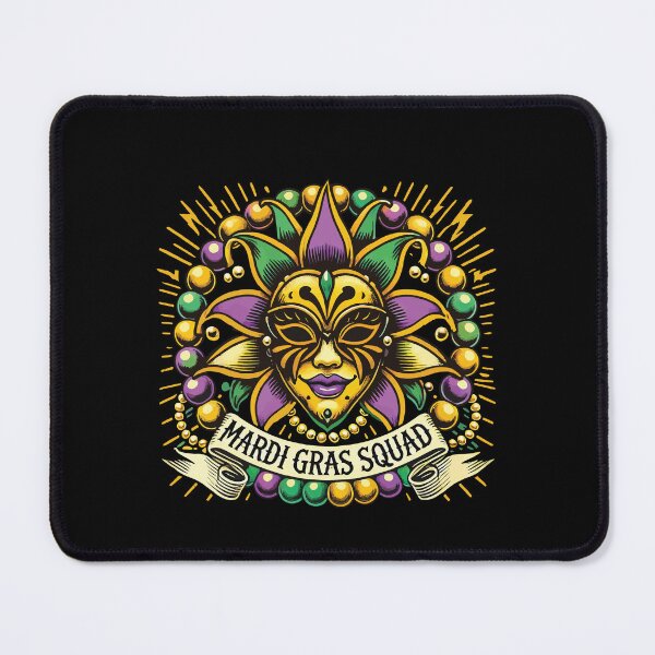 Item preview, Mardi Gras Squad Mask Beads Celebration designed and sold by LuminOrb.