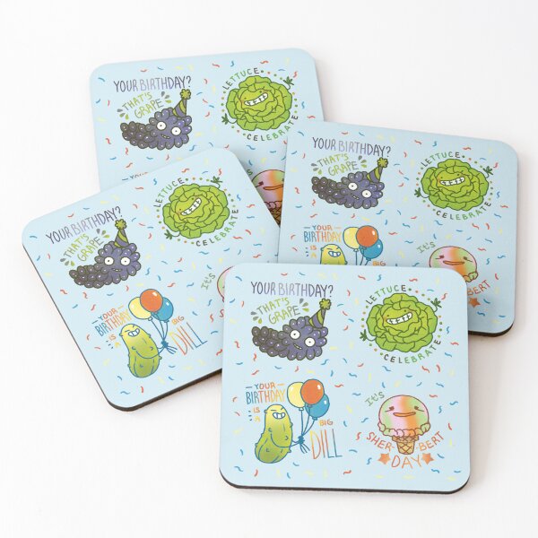 Item preview, Birthday Pun Confetti Pattern designed and sold by Squosh.