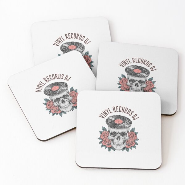 Item preview, Vintage and distressed Vinyl Records Djs  – Retro Skull and Vinyl Design for True DJ Fans designed and sold by paulo silveira.
