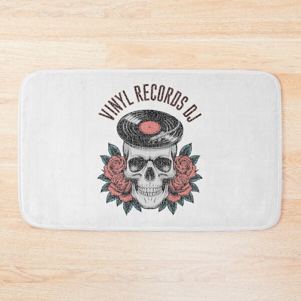 Item preview, Vintage and distressed Vinyl Records Djs  – Retro Skull and Vinyl Design for True DJ Fans designed and sold by paulo silveira.