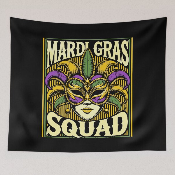 Item preview, Mardi Gras Squad Mask Vibes Festival Fun designed and sold by LuminOrb.