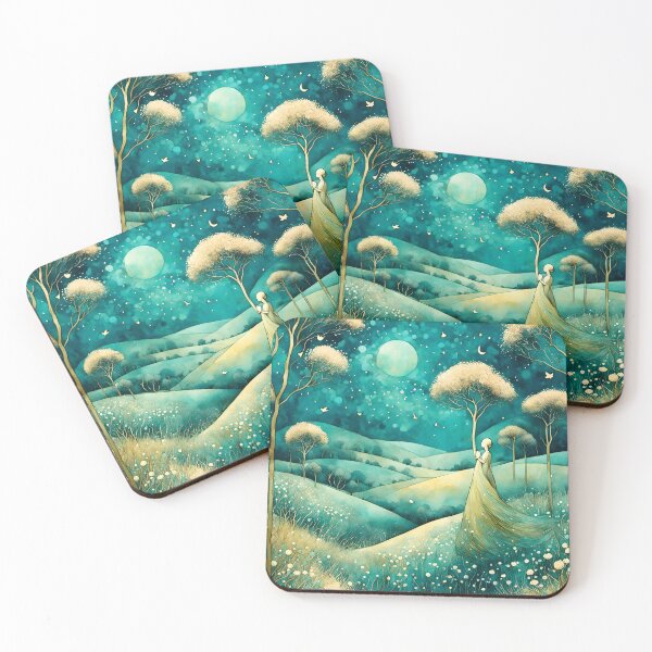 Item preview, Green field flower flowers tapestry Blue wildflowers  designed and sold by Coolparrotgirl.