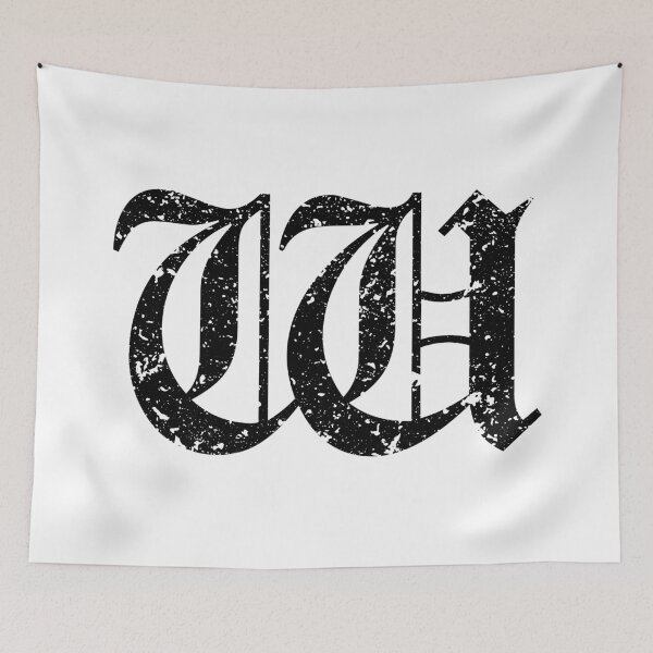 Item preview, Capital Letter M - Eroded / Distressed Gothic Blackletter Script / Old English Font (Black) designed and sold by STUDIO-72.