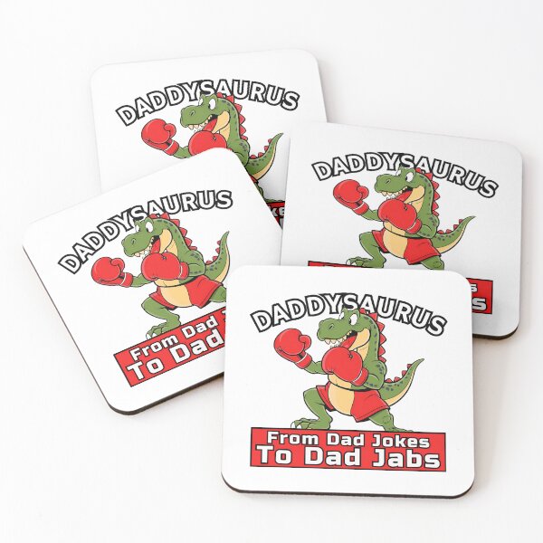 Item preview, Daddysaurus Boxing Funny sticker From Dad Jokes to Dad Jabs designed and sold by SaavedraDesign.