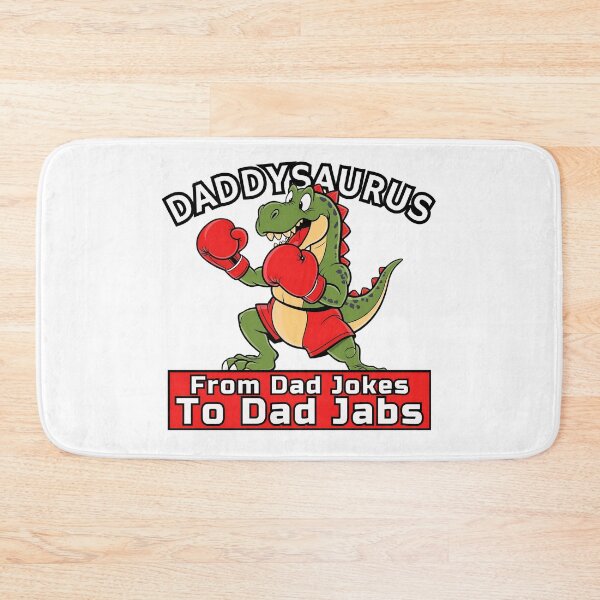 Item preview, Daddysaurus Boxing Funny sticker From Dad Jokes to Dad Jabs designed and sold by SaavedraDesign.