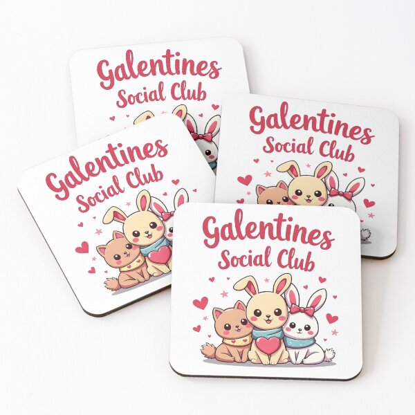 Item preview,  Galentine’s social club cute bunnies  designed and sold by bukajart.