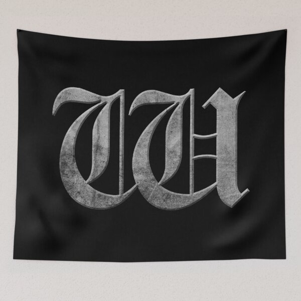 Item preview, Capital Letter W - Worn Stone Effect Gothic Blackletter Script / Old English Font designed and sold by STUDIO-72.