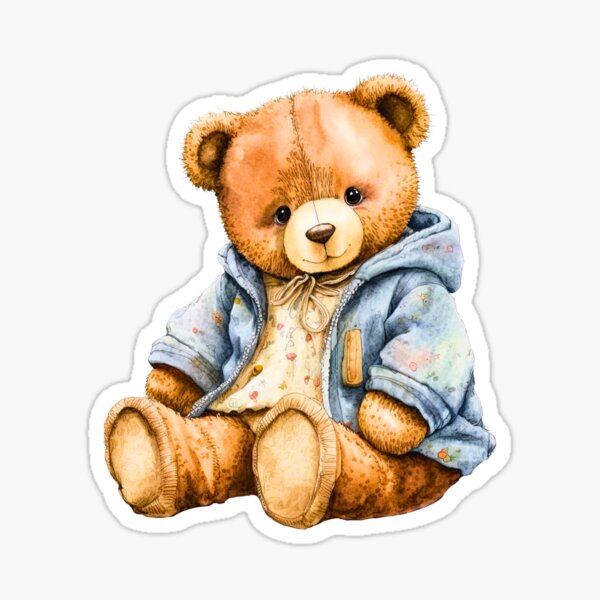 Vista previa del artículo con la obra «Osito de peluche para niño mecedor, una chaqueta acogedora y de moda, perfecta para los amantes de la ropa urbana y los coleccionistas de peluches.», diseñado y vendido por Savage.SelfHelp .