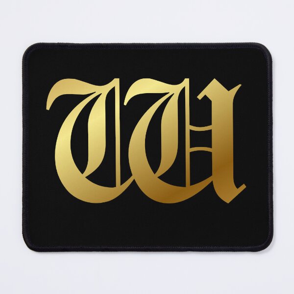 Item preview, Capital Letter W - Foil Gold Effect Gothic Blackletter Script / Old English Font designed and sold by STUDIO-72.