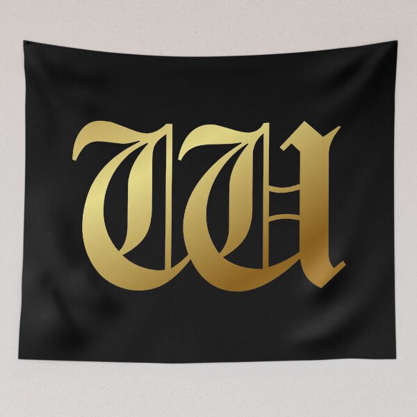 Item preview, Capital Letter W - Foil Gold Effect Gothic Blackletter Script / Old English Font designed and sold by STUDIO-72.