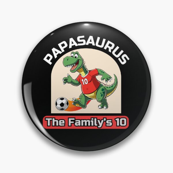 Item preview, Daddysaurus Rex Funny Futbol Soccer Papasaurus Family´s 10 designed and sold by SaavedraDesign.