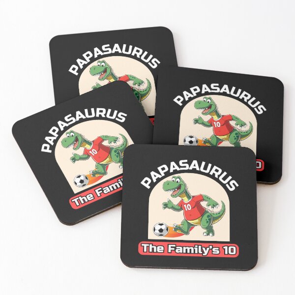Item preview, Daddysaurus Rex Funny Futbol Soccer Papasaurus Family´s 10 designed and sold by SaavedraDesign.