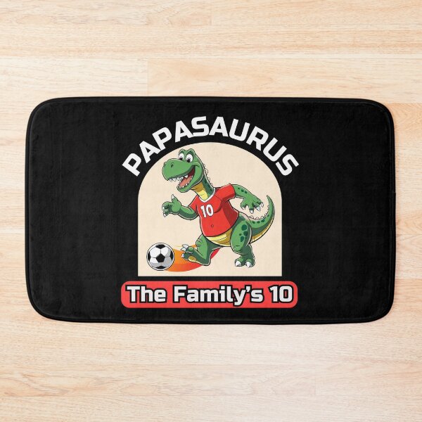 Artikelvorschau, Daddysaurus Rex Lustiges Fußball Papasaurus Familie 10 entworfen und verkauft von SaavedraDesign.